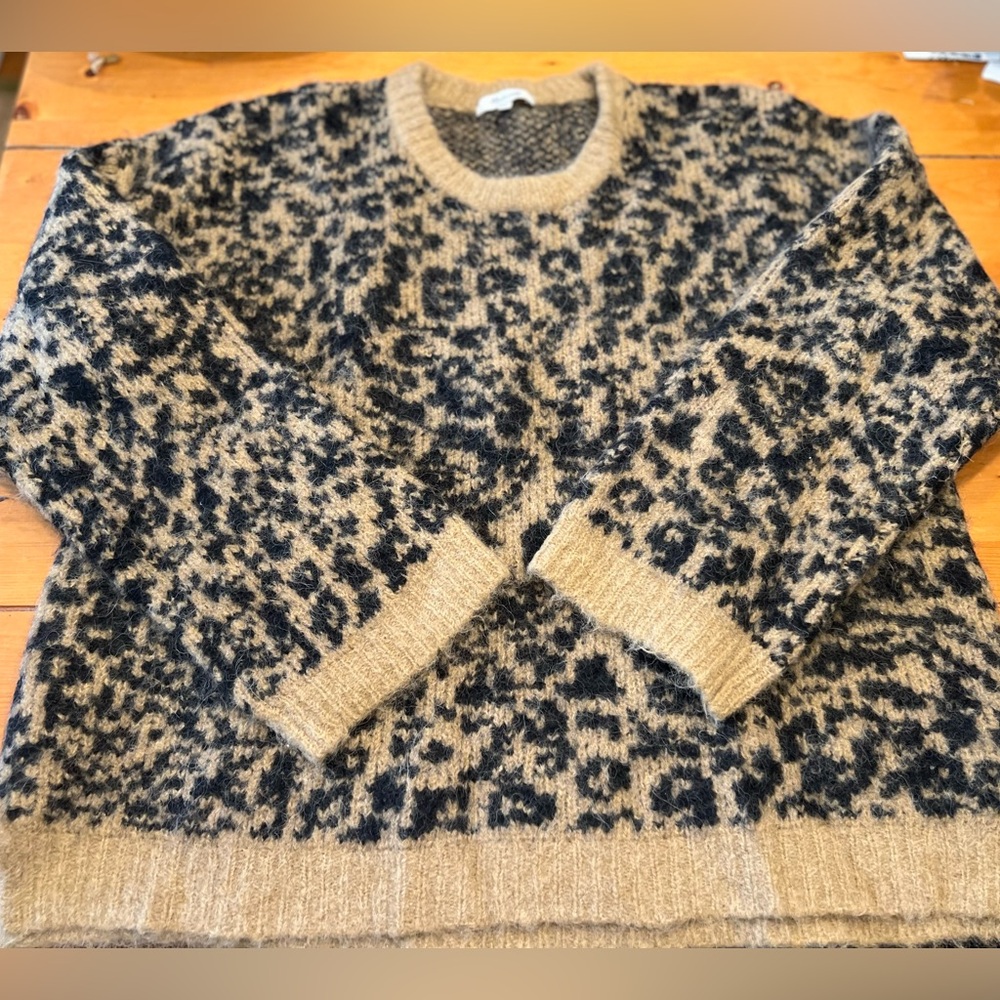 Madewell leopard print sweater.